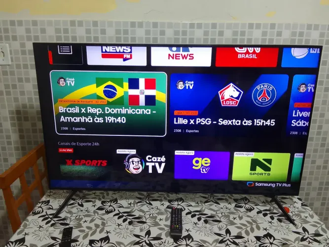 Tv sansung led 4k com alexa smat completmuito rapida com comando de voz exelente 50polegad