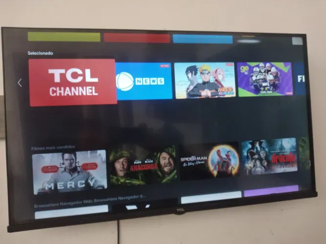 Smart TV tcl 65 Polegadas 4K borda infinita comando de voz completa estado de Nova