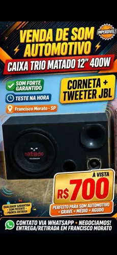 Caixa triu som automotivo