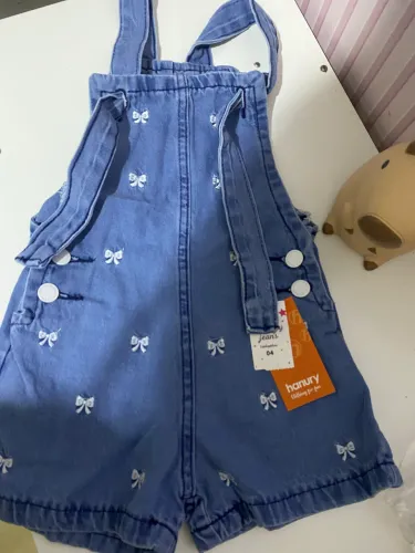 Jardineira jeans (short) INFANTIL