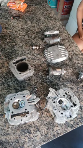 Cabeçote preparado, e motor de partida,  preparado, cilindro 70mm
