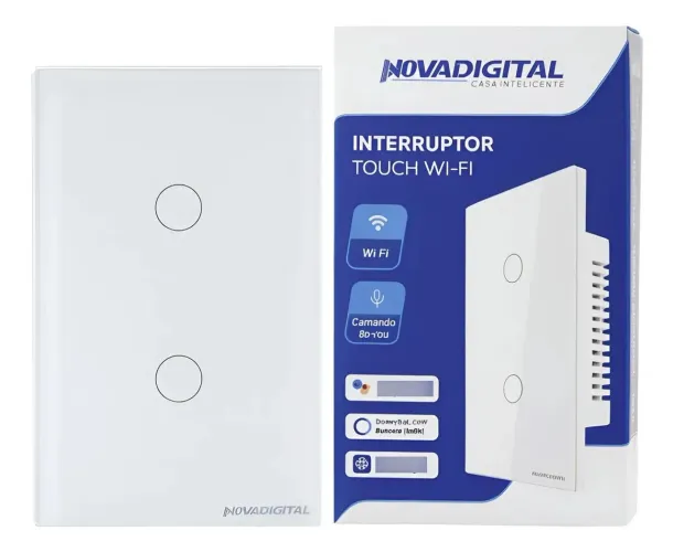Interruptor Inteligente Novadigital Smart Wifi 2 Botões Alexa