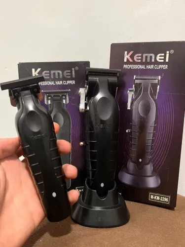 Kit Kemei KM-2296 + KM-2299 | Corte + Acabamento | Impecáveis
