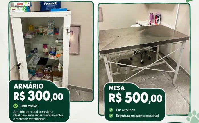 Mesa e armário