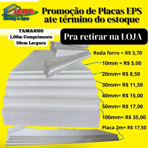 ISOPOR EPS ANTI-CHAMAS EM PROMOÇÃO PARA RETIRADA