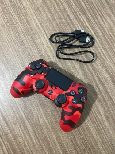 Controle Ps4 Vermelho Camuflado