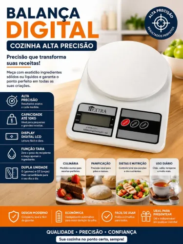 Balança Digital Cozinha Alta Precisão