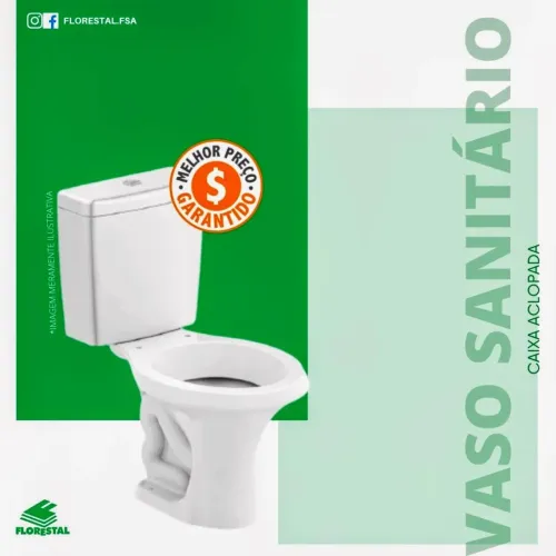 Conjunto sanitário Caixa e bacia acoplado