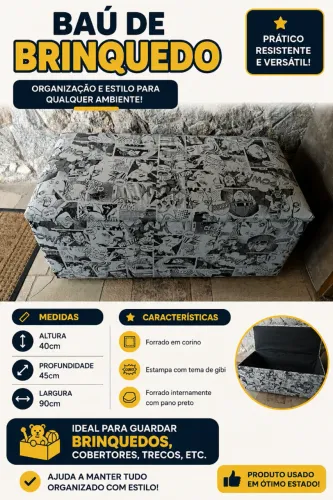 Baú de brinquedos - Puff