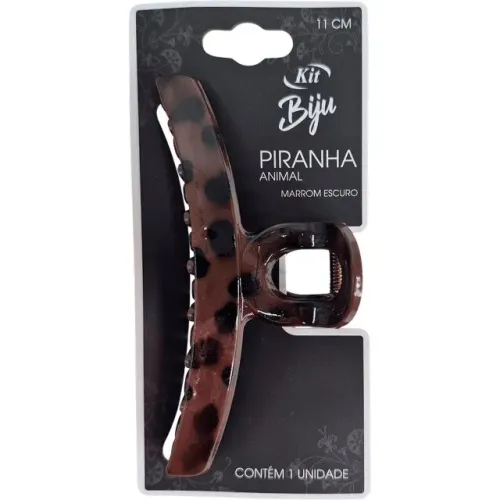 Acessório para Cabelo Piranha 11 cm Animal - Kit