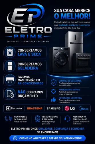 Conserto de lava e seca e eletrodomésticos em geral