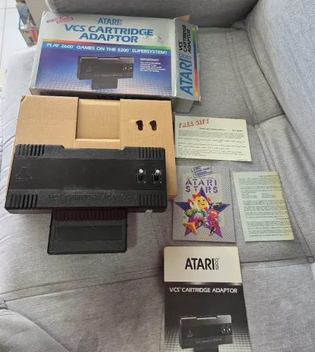 Vcs cartridge adaptor atari de 2600 para 5200 impecável de minha coleção!!!