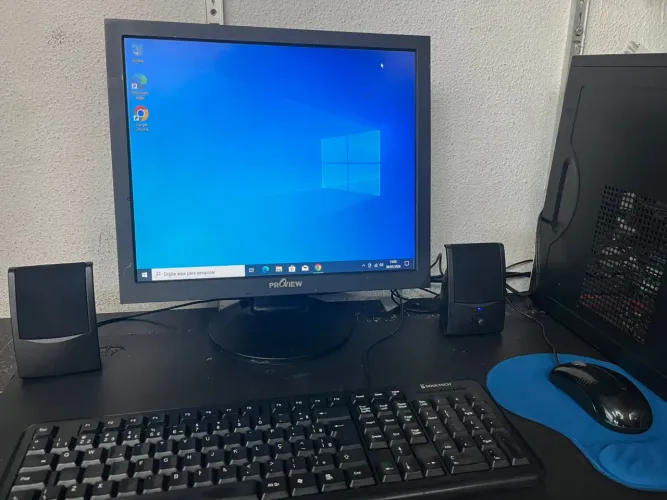 Computador Completo I3, 4gb, teclado e mouse, Monitor 17, Wi-Fi (ENTREGO)
