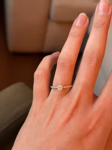 anel vivara ouro branco e diamante