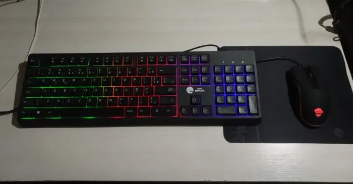 Teclado Gamer RGB | Mouse Gamer 3600 DPI | Mousepad | USB | Iluminação RGB | Preto