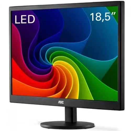 Monitor Aoc 18.5 LED Widescreen; Resolução: 1366 x 768(HD) 60 Hz; Contraste: 20.