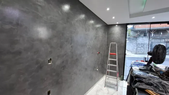 Serviços de pintura em acabamento fino ,cimento queimado, efeito mármore entre outros