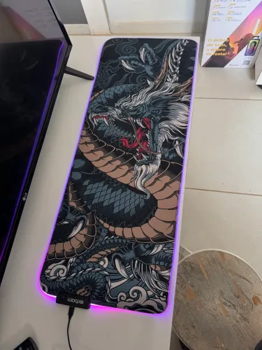 Mousepad Gamer 80x30 dragao RGB