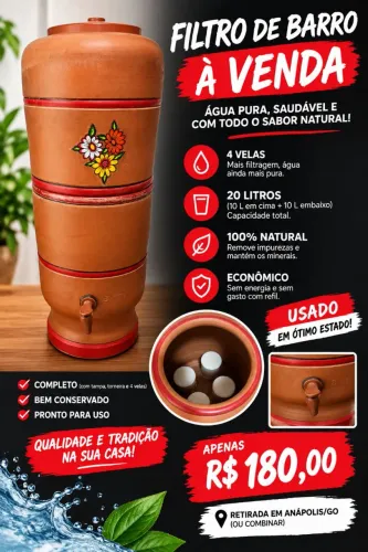 Filtro de Barro 4 velas