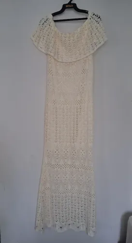 Vestido de renda off-white