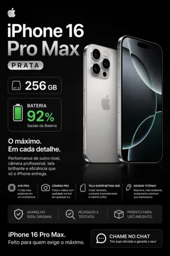 IPhone 16 pro max 256 único dono