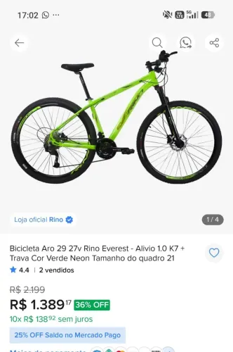 Bicicleta verde neon