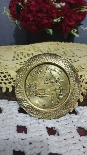 Antigo Mini Pratinho Martelado Jangadeiro