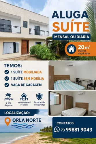 Aluguel de Suítes - Orla Norte Porto Seguro 