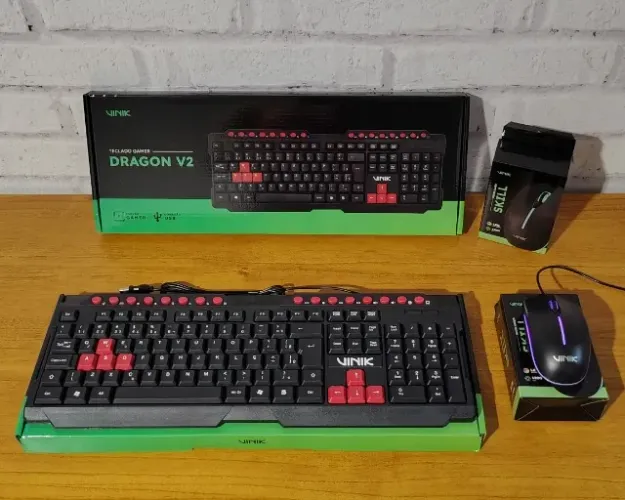 KIT TECLADO GAMER VINIK + MOUSE GAMER VINIK RGB