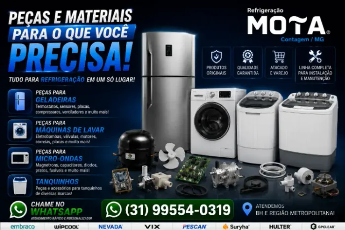 ? Peças e Materiais para Refrigeração, Geladeiras e Máquinas | Refrigeração Mota
