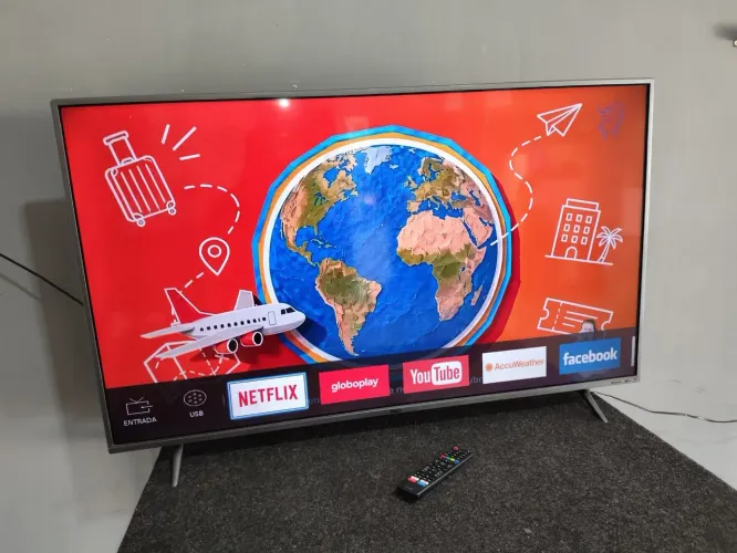 TV 55 POL. SMART WI-FI. 4K. Leia a descrição