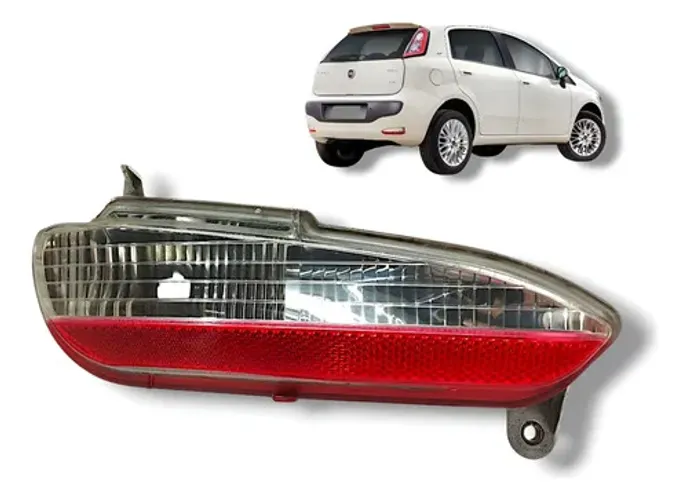 Lanterna Parachoque Tras Fiat Punto 2013 2014 2015 2017 Esq Esquerdo/motorista Vermelho