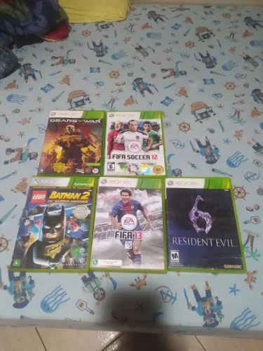 Lote com 5 jogos original Xbox 360 usado excelente