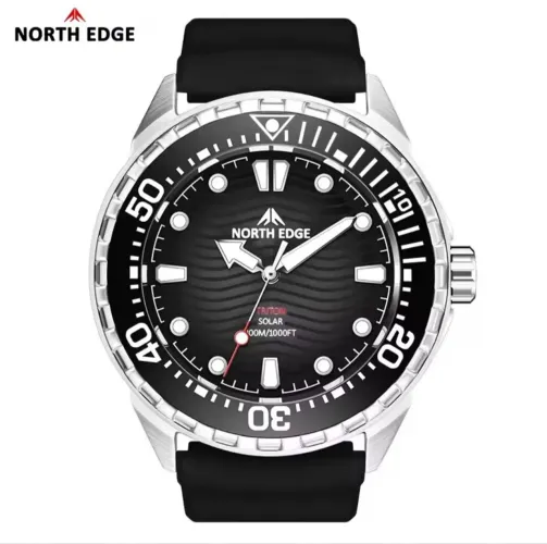 Relógio North Edge Triton mergulho 300m solar.