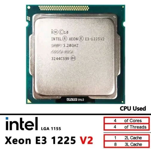 Processador Xeon E3-1225 V2
