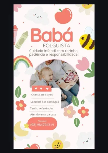 Babá folguista aos domingos 