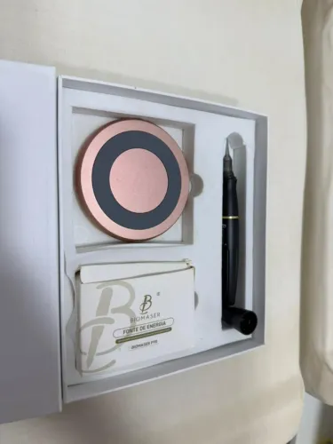 Kit Dermapen + Espelho LED Biomaster P90 - Novo na Caixa