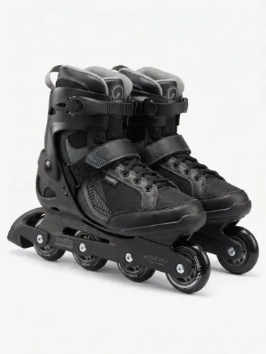 Patins Inline Oxelo Fit 3 Masculino - Preto - Tamanho 42