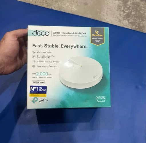 Roteador Mesh Wi-Fi TP-Link Deco M5 AC1300 - Novo na Caixa!