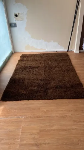 Tapete peludo marrom 2mx3m