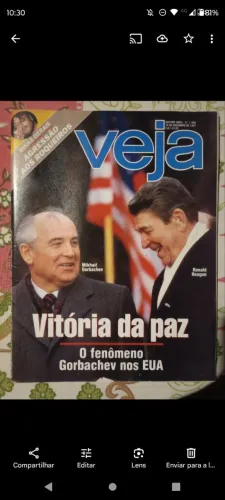 Revista Veja Reagan vs Gorbachev