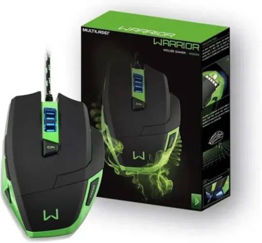 Mouse Gamer Multilaser Warrior 3200dpi Mo245 Com Mousepad