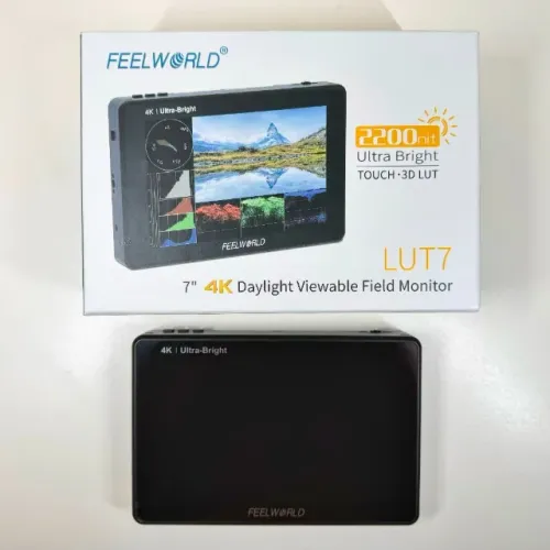 NOVO - Monitor Camera Feelworld LUT7 7 2200 Touchscreen Led Video Filmagem Profissional