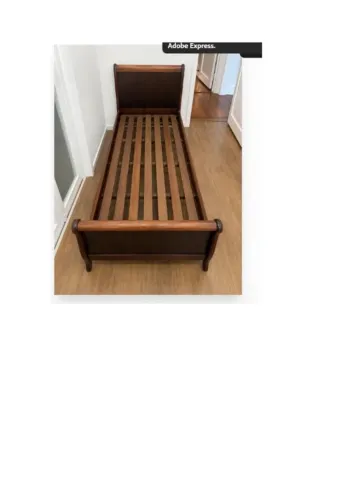 Vendo cama madeira maciça solteira com colchão