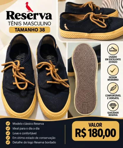 Sapato masculino casual Reserva tamanho 38 , pouquíssimo usado