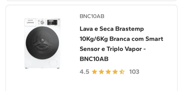 Lava e seca 10kg/6kg NOVA
