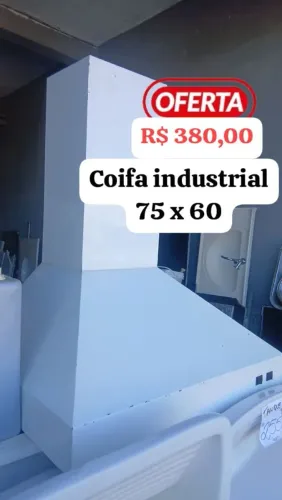 Coifa industrial 75 x 60 saída lateral mas da para mudar saída para teto