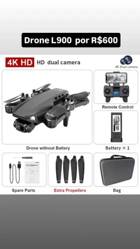 Drone L900 PRO preto ( Lacrado )
