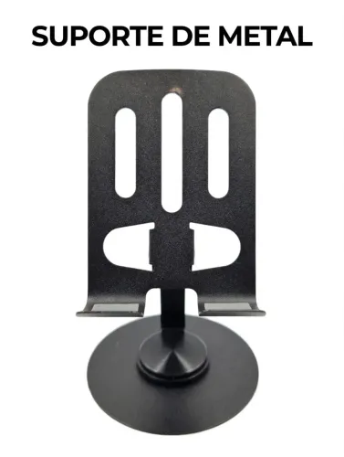 Suporte De Celular Mesa Metal Articulado 360° Firme Antiderrapante
