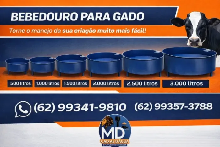 BEBEDOURO PARA GADO - 500 ,1000.2000 e 3 mil lts